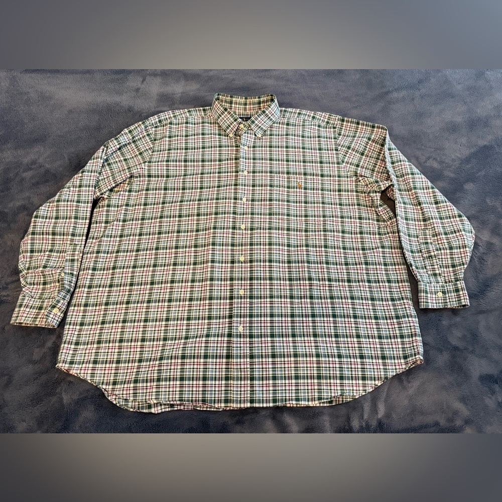 Ralph Lauren Mens 3XB 3G Plaid Button Down Shirt